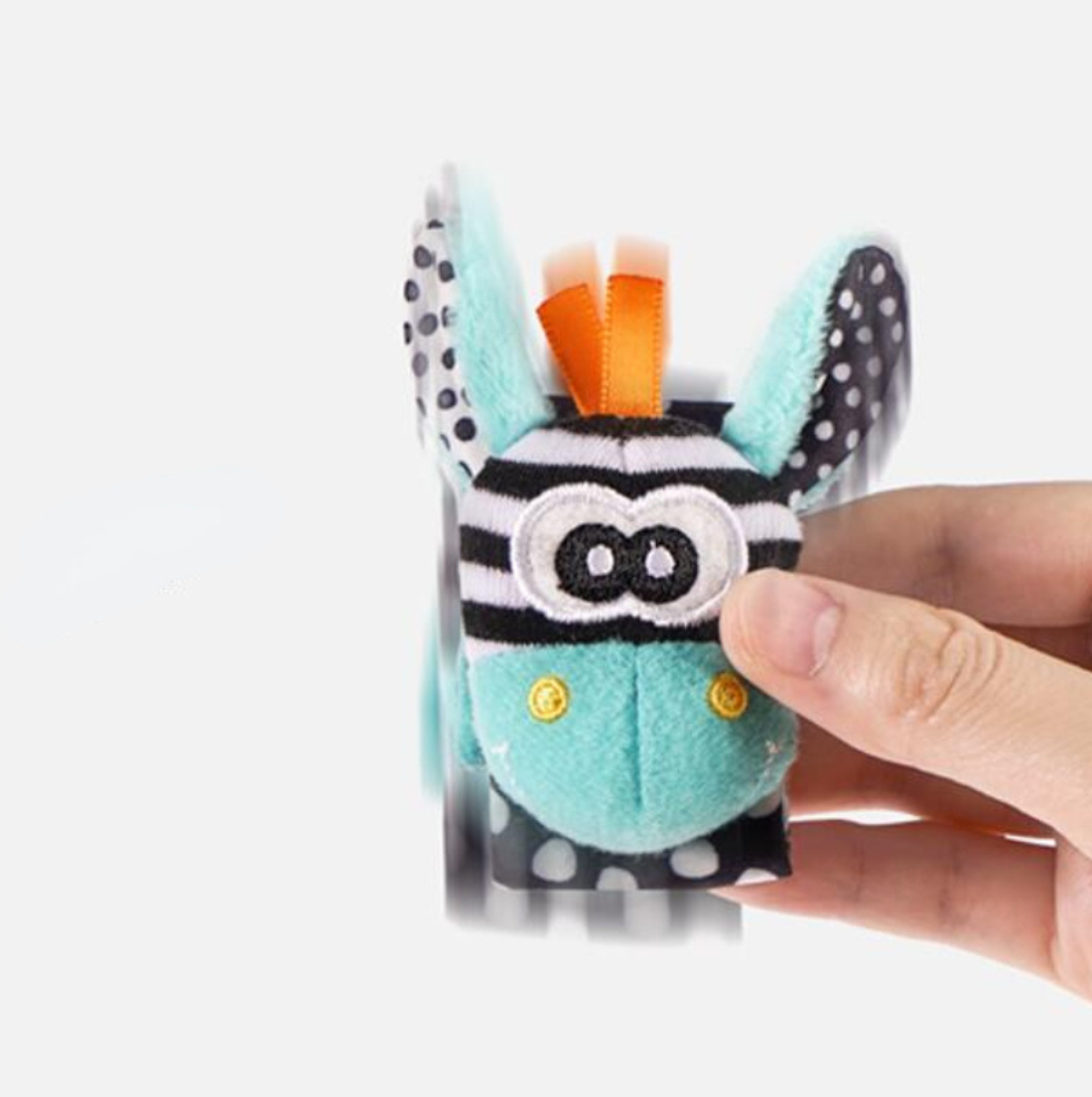 Set de medias y muñequeras sensoriales con sonajero