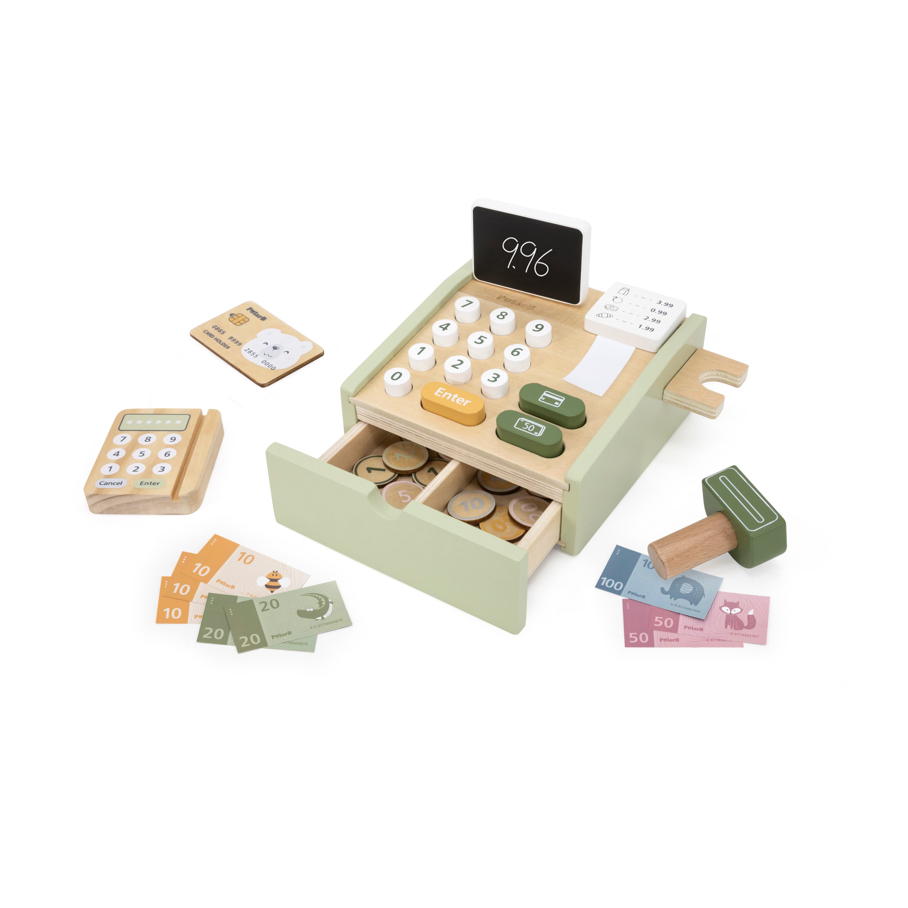 Caja registradora de madera