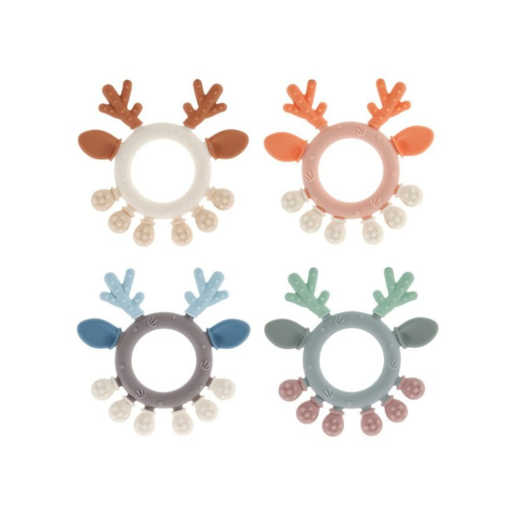 Mordillo de silicona redondo- Ciervo (4 colores)