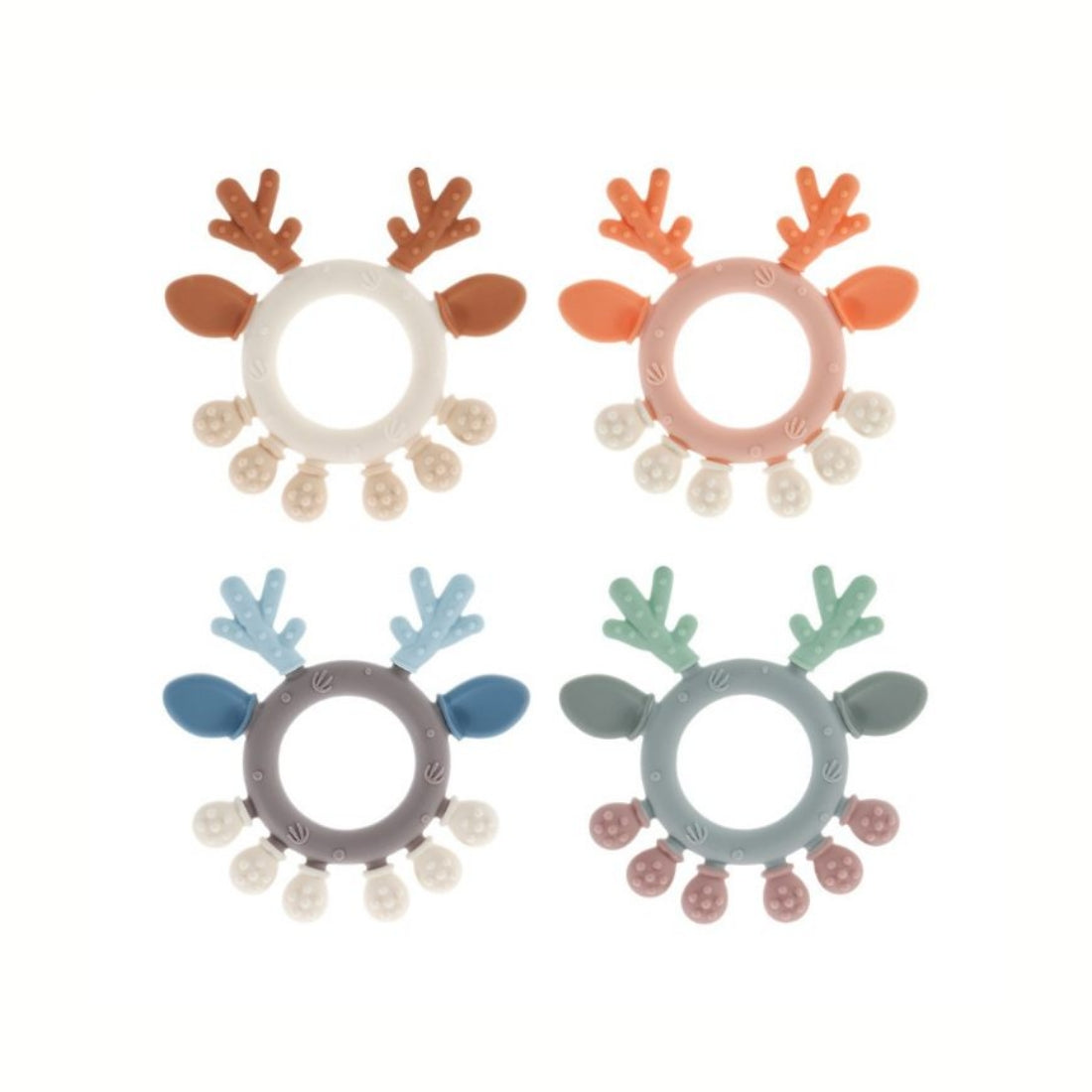 Mordillo de silicona redondo- Ciervo (4 colores)