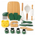 Juego de cocina con accesorios de madera para niños