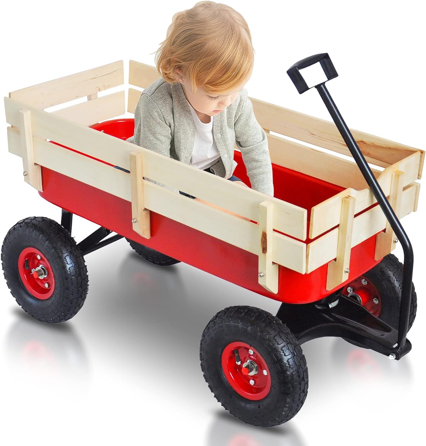 Carrito de madera y metal