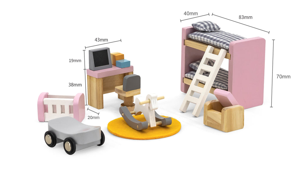 Cuarto de niños para casita de madera
