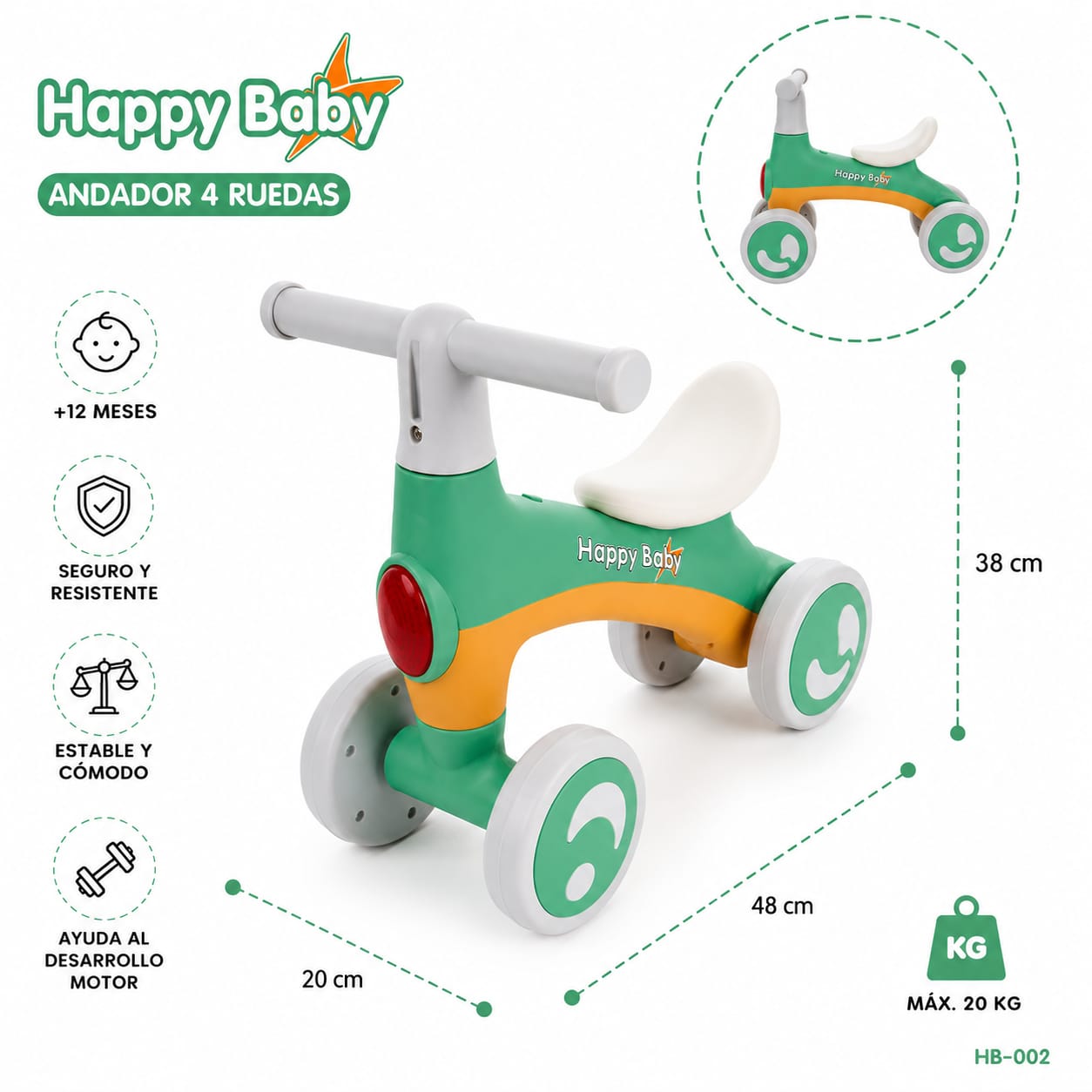 Buggy infantil 4 ruedas