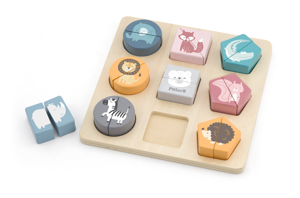 Puzzles bloque con formas- animales