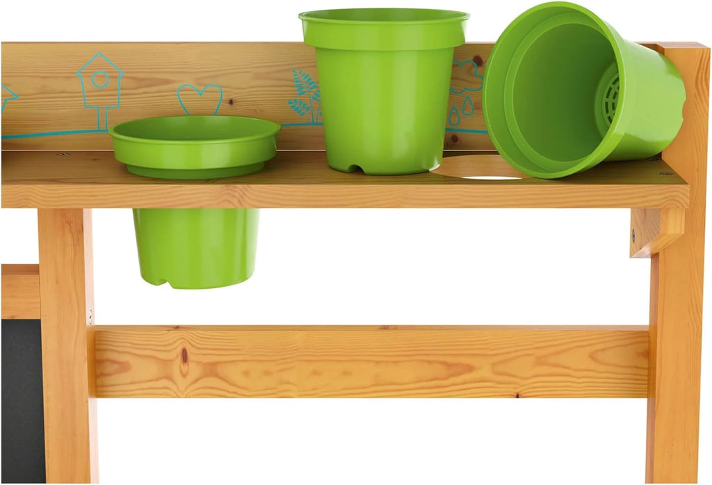 Jardinera y cocina exterior