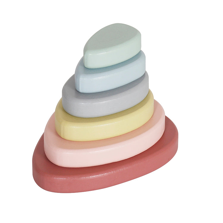 Bloques apilables de madera Montessori 3 en 1 - Arcoiris