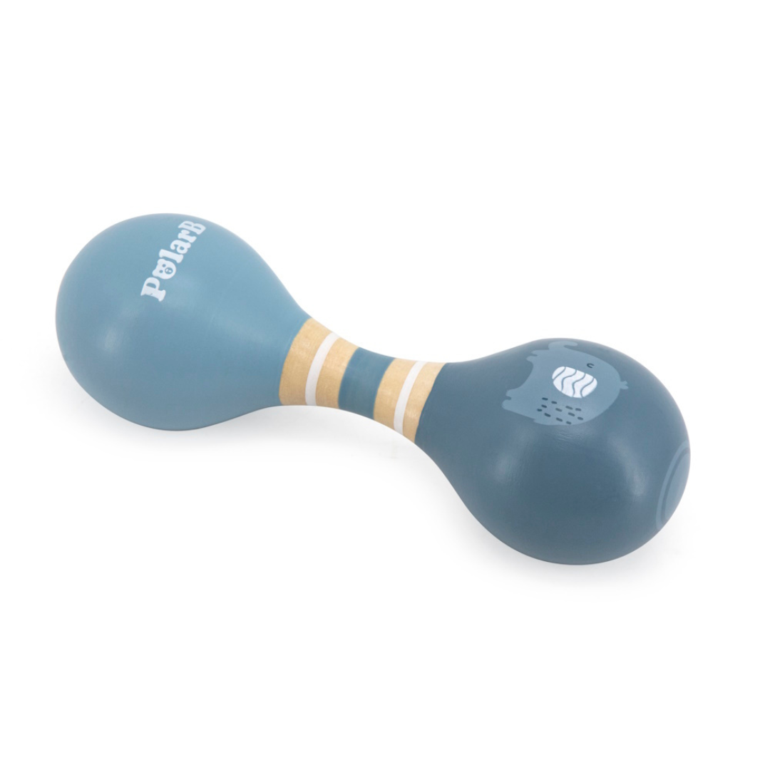 Maraca dobles de madera azul PolarB