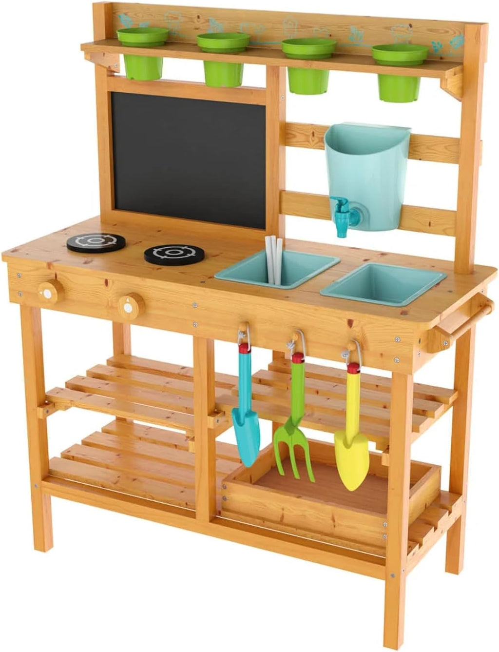 Jardinera y cocina exterior