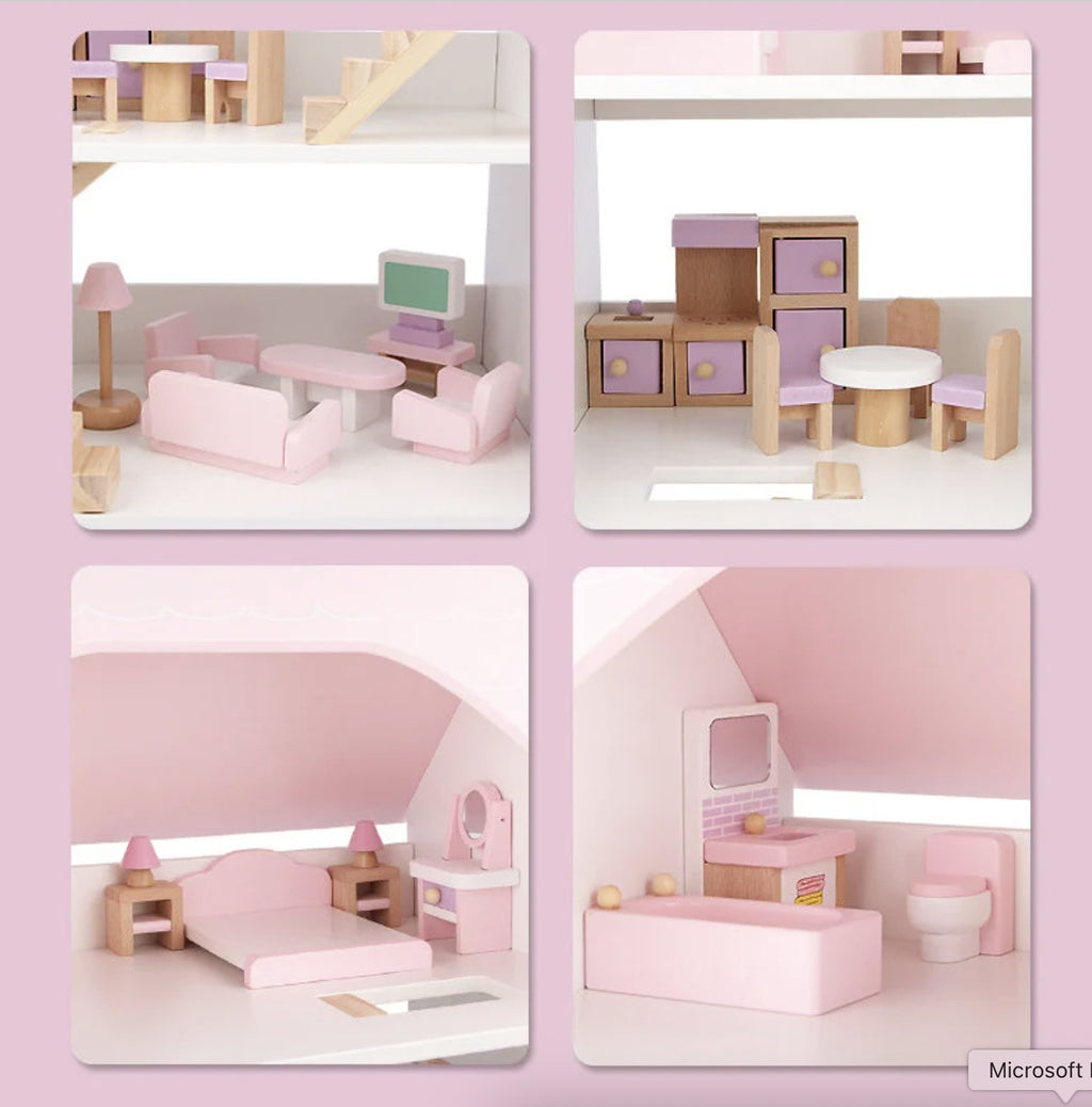 Casita de muñecas madera