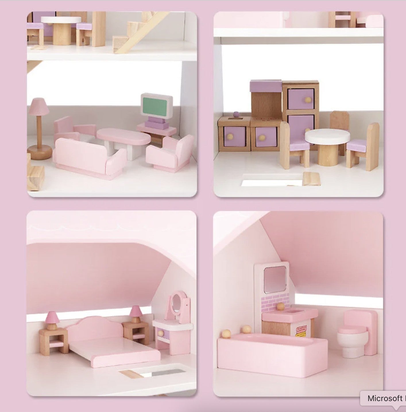 Casita de muñecas madera
