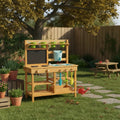 Jardinera y cocina exterior