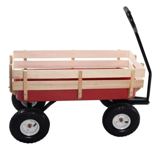Carrito de madera y metal