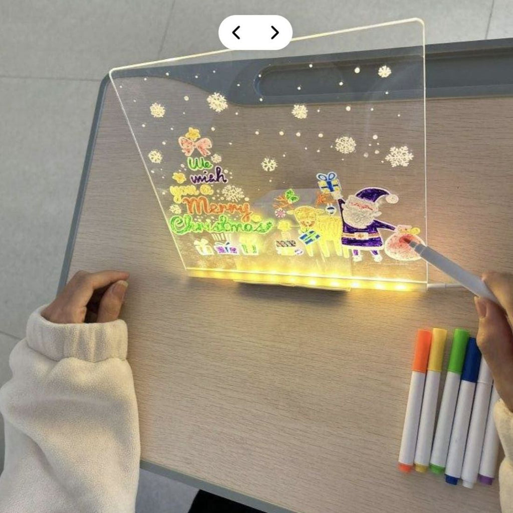 Pizarra mágica acrílica luz led