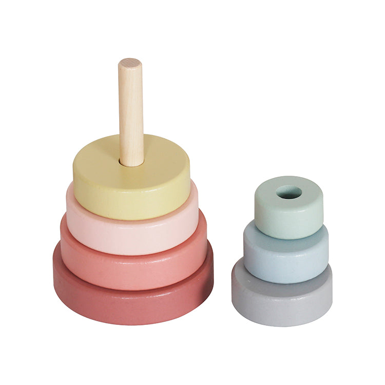 Bloques apilables de madera Montessori 3 en 1 - Arcoiris
