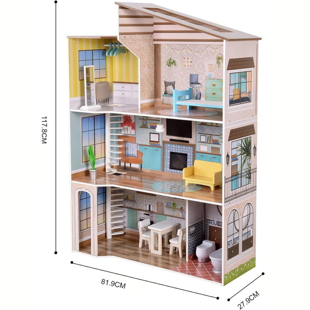 Casa de mulecas de madera 118 cm