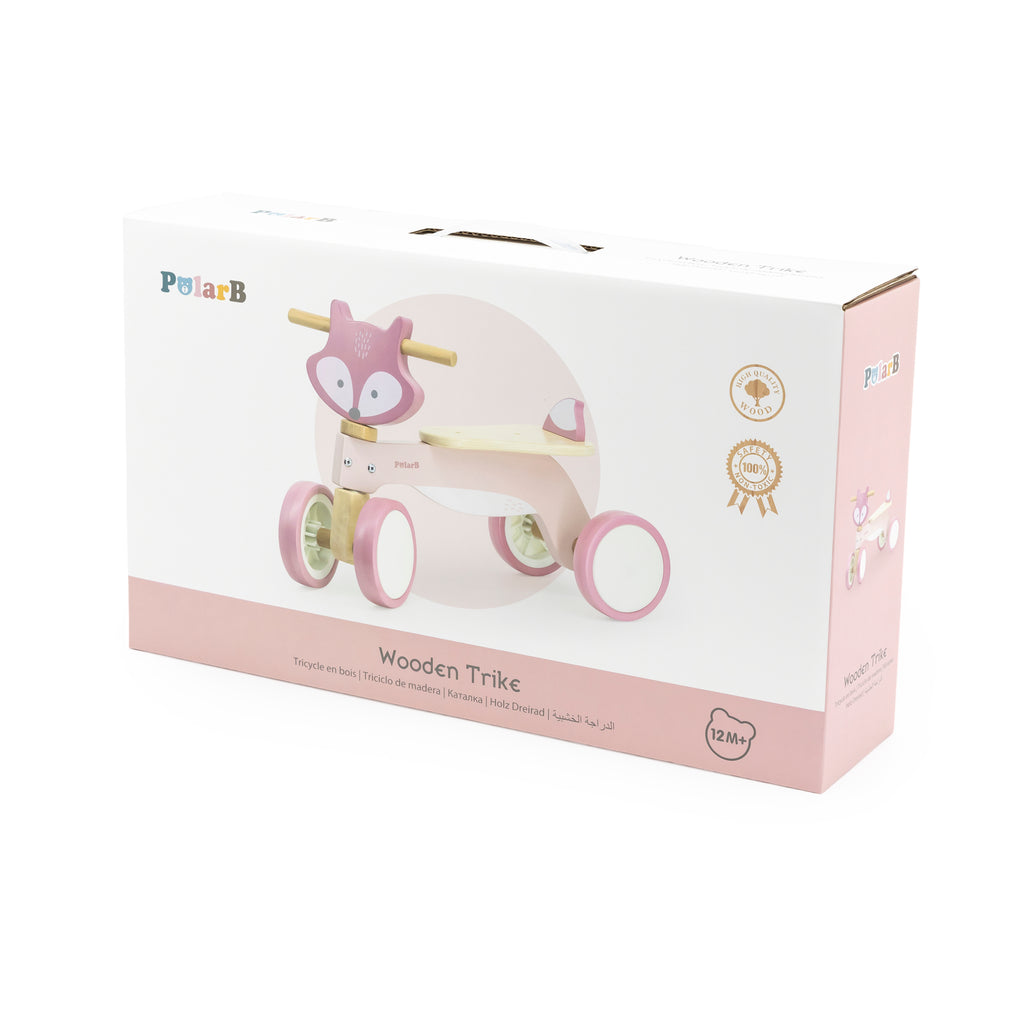 Buggy madera zorrito rosa