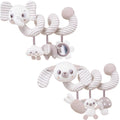 Espiral tejido en tonos beige con espejo