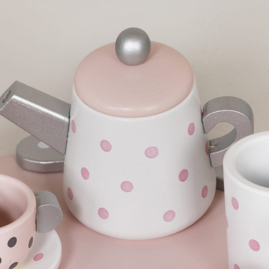 Juego de té de madera