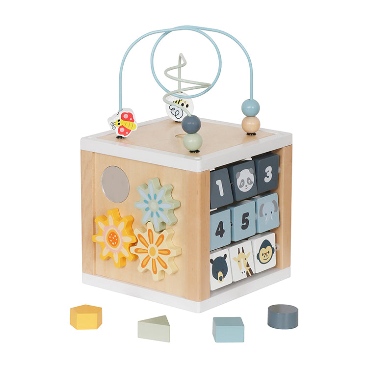 Cubo de actividades Montessori - madera