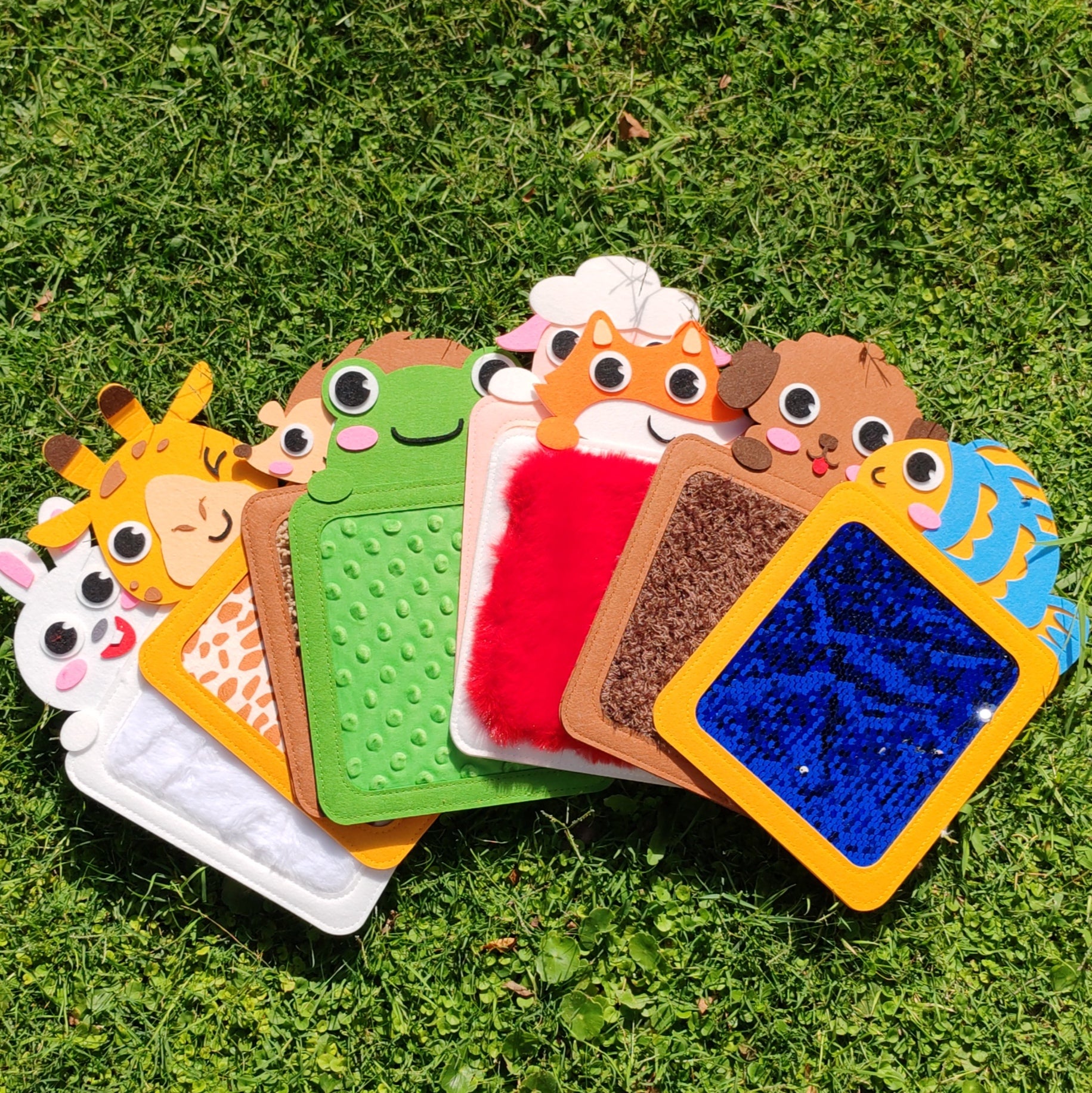 Set de animalitos con texturas