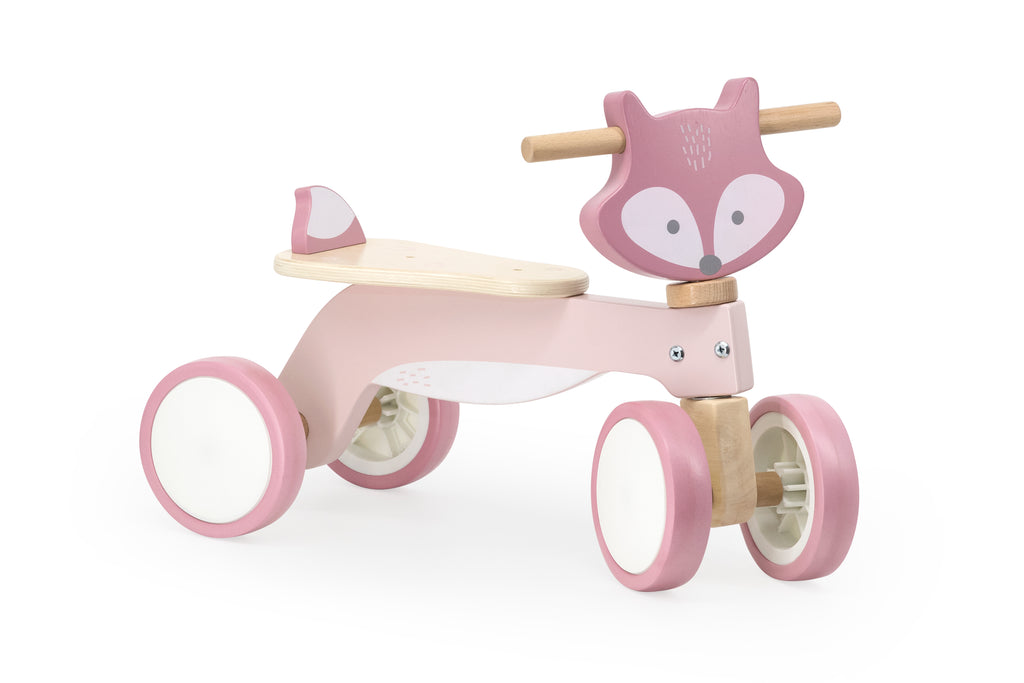 Buggy madera zorrito rosa