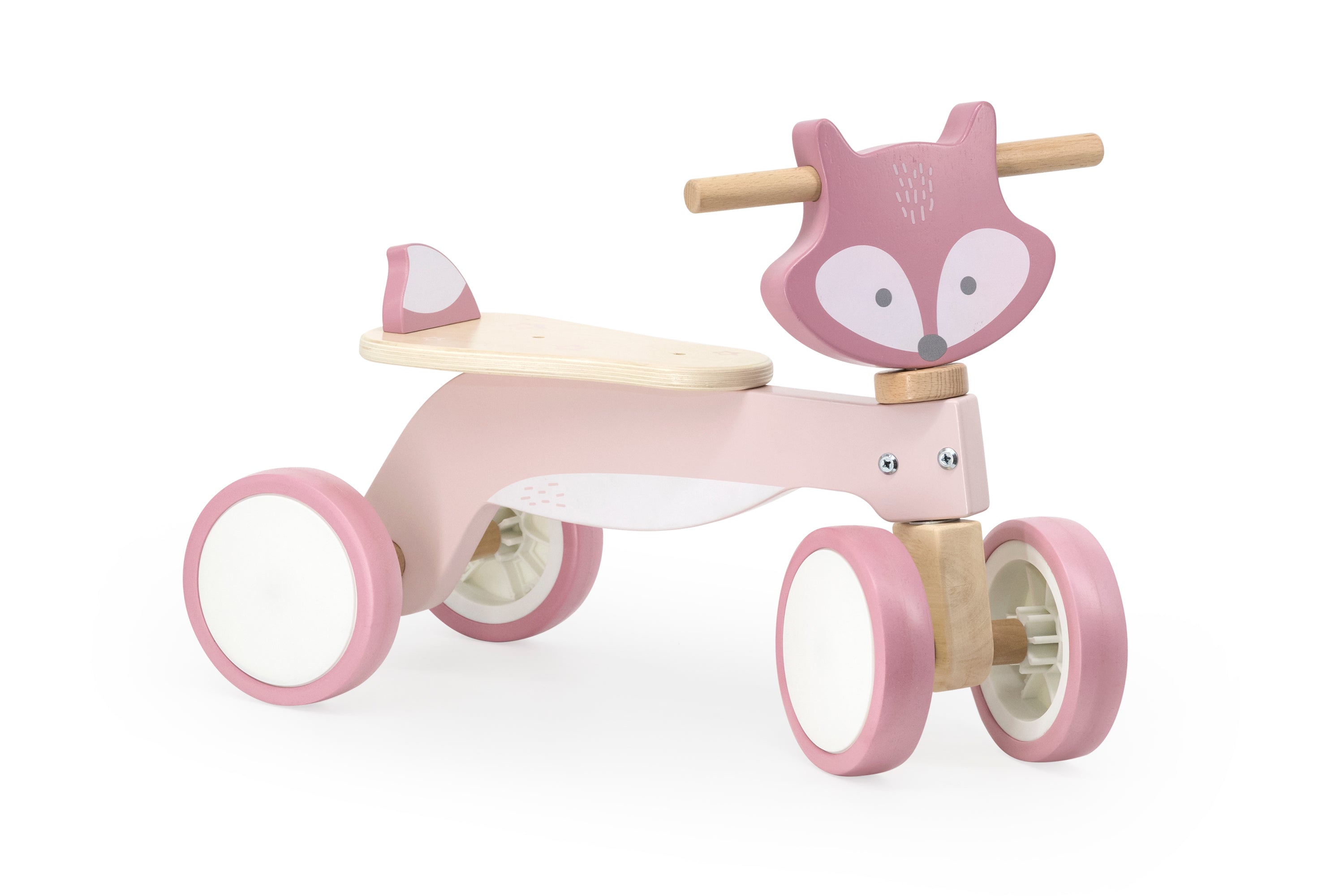 Buggy madera zorrito rosa