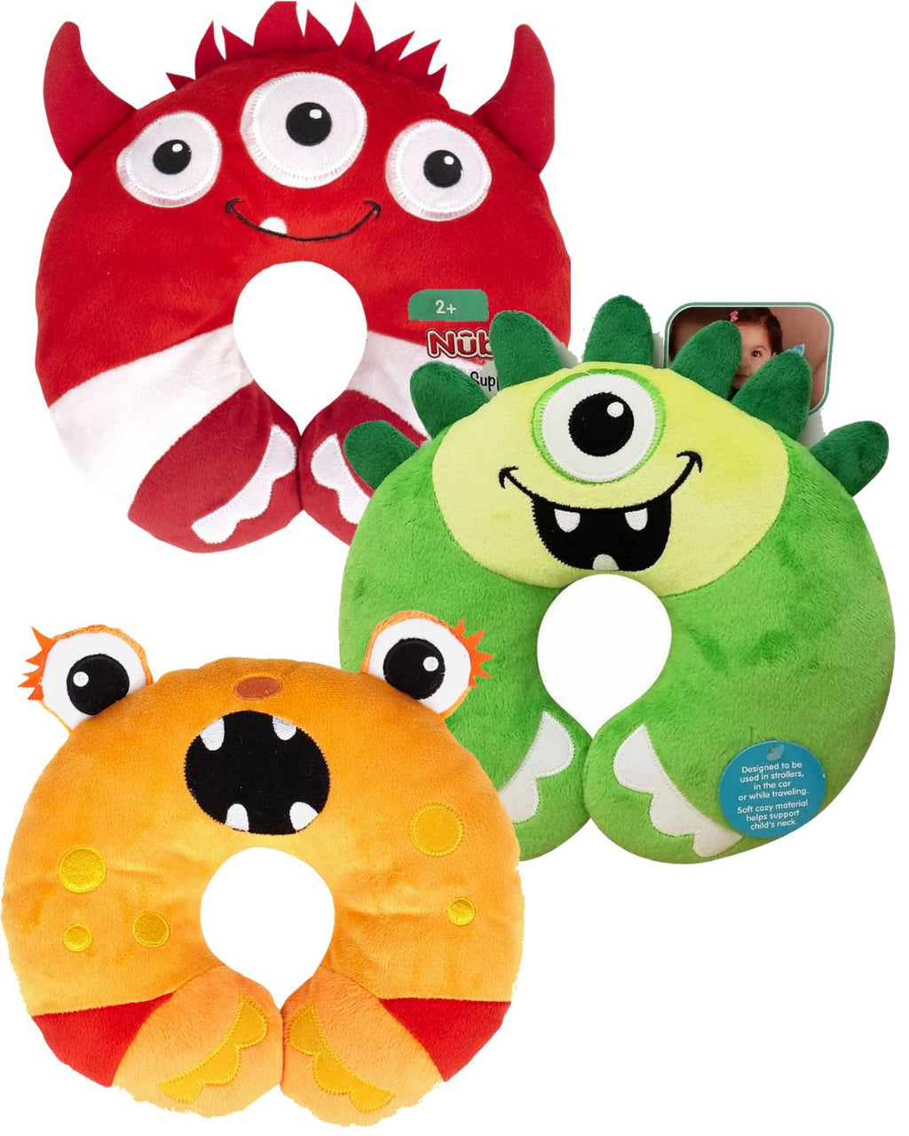 Almohada de cuello Monstruitos - Soporte Nuby