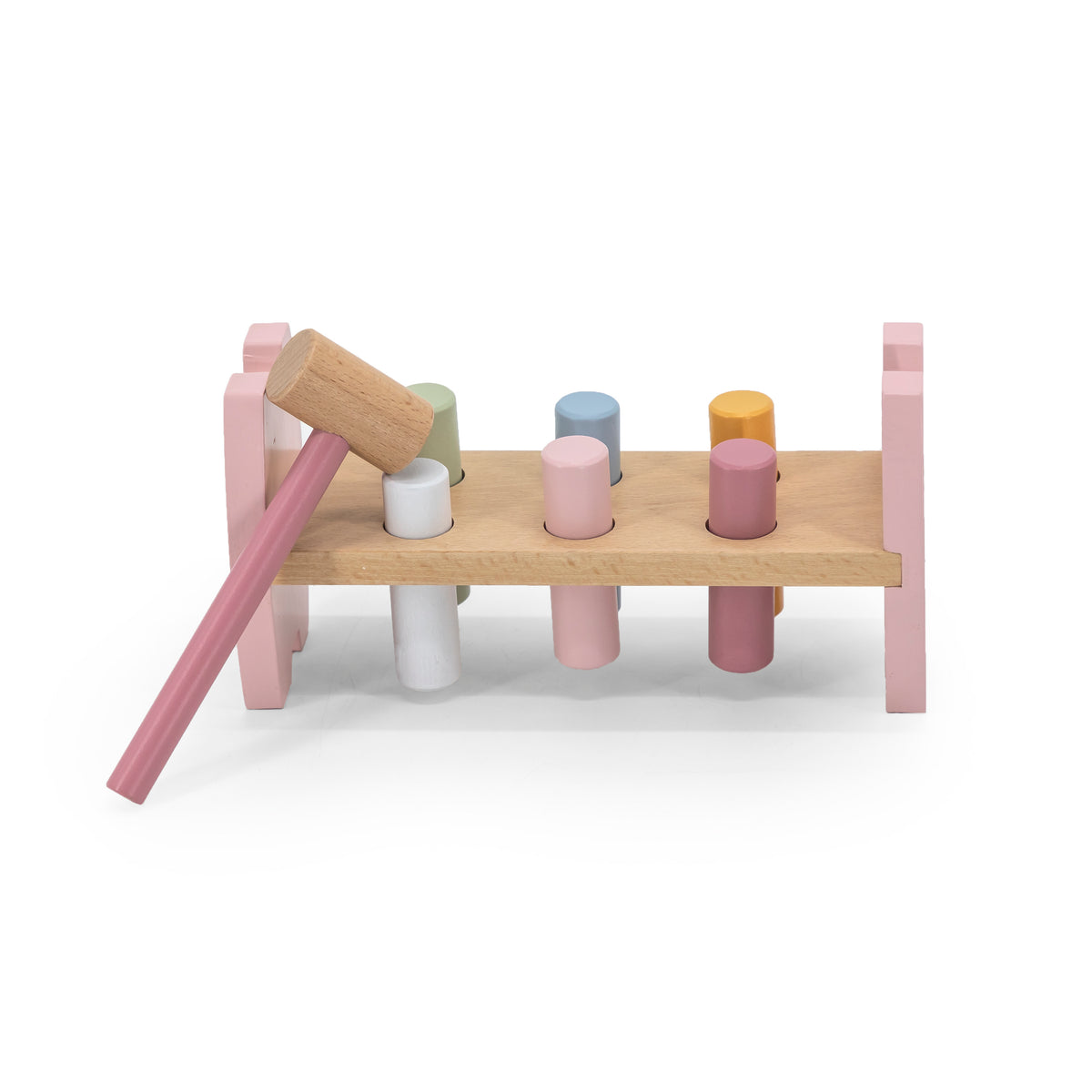 Juego de martillo madera rosa