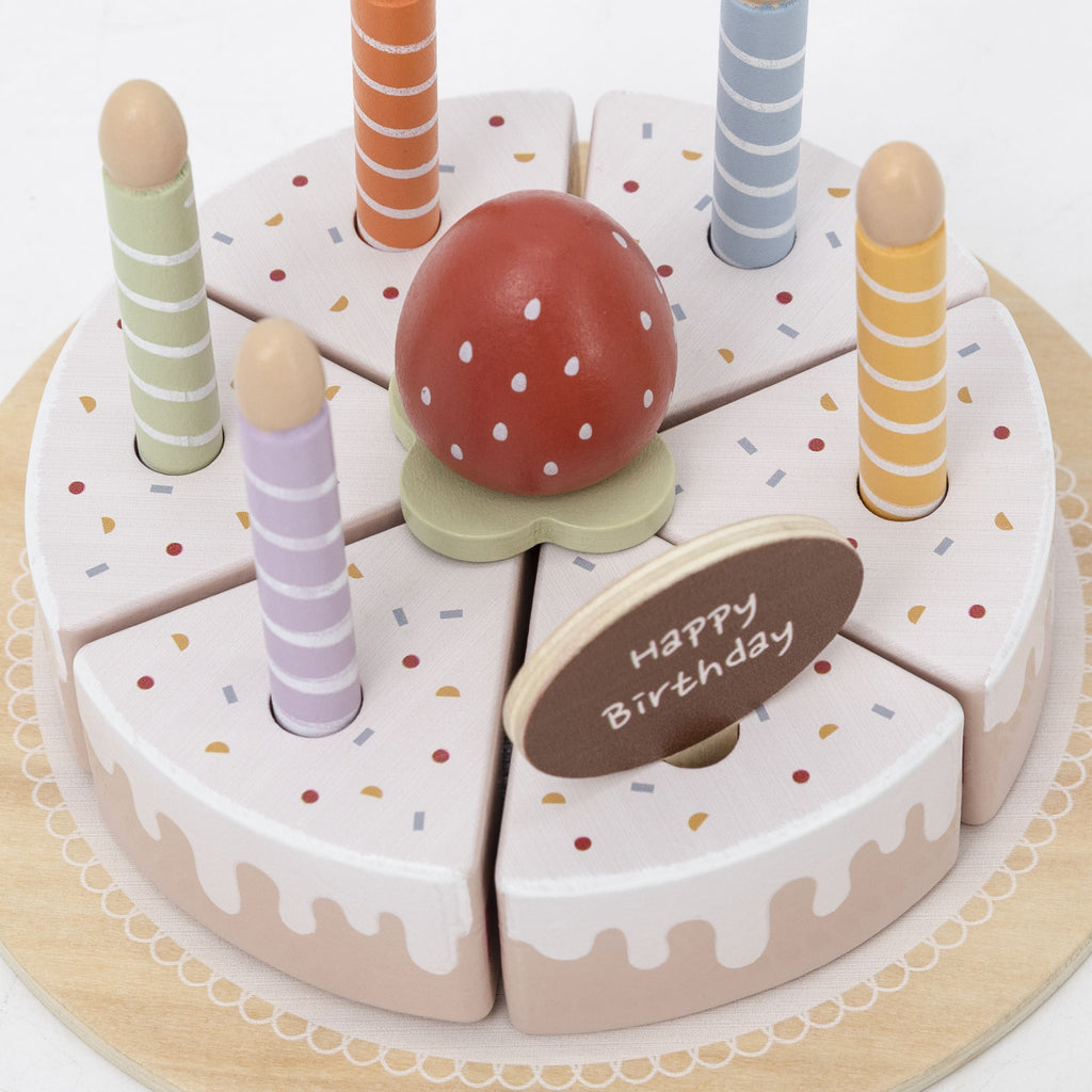 Torta de cumpleaños madera