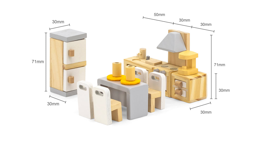Cocina- Comedor para casita de madera