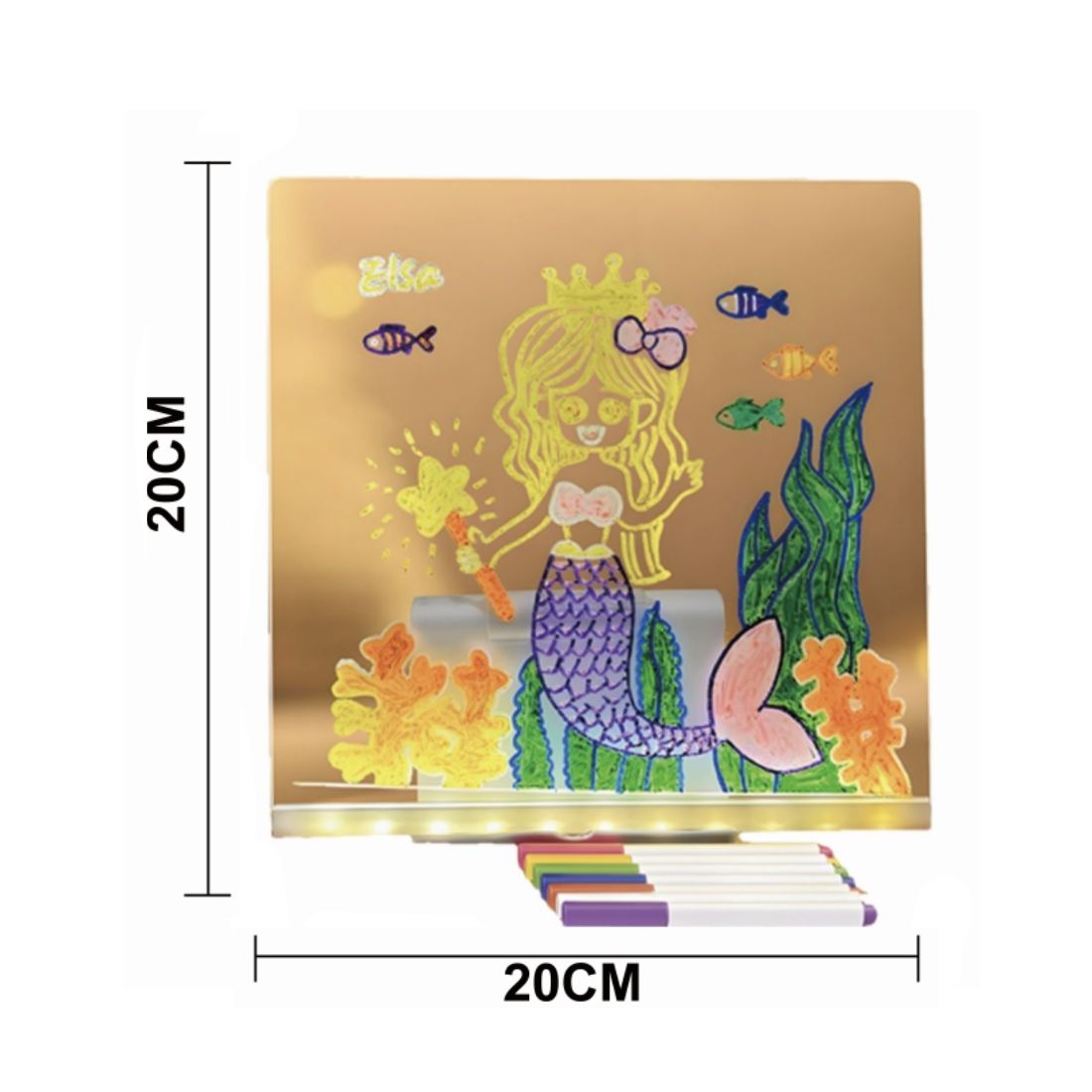 Pizarra mágica acrílica luz led