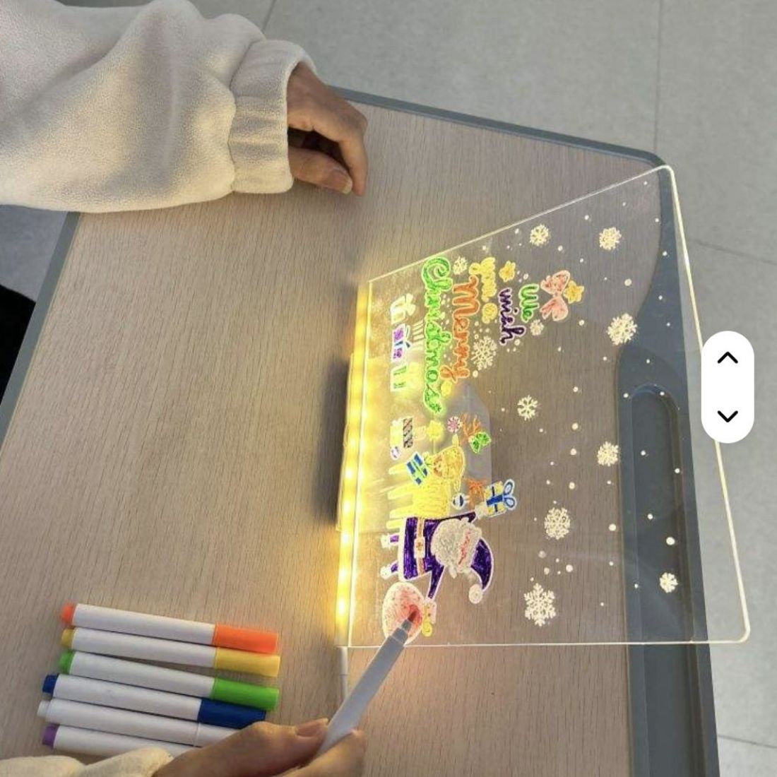Pizarra mágica acrílica luz led