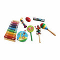 Set de instrumentos musicales en madera