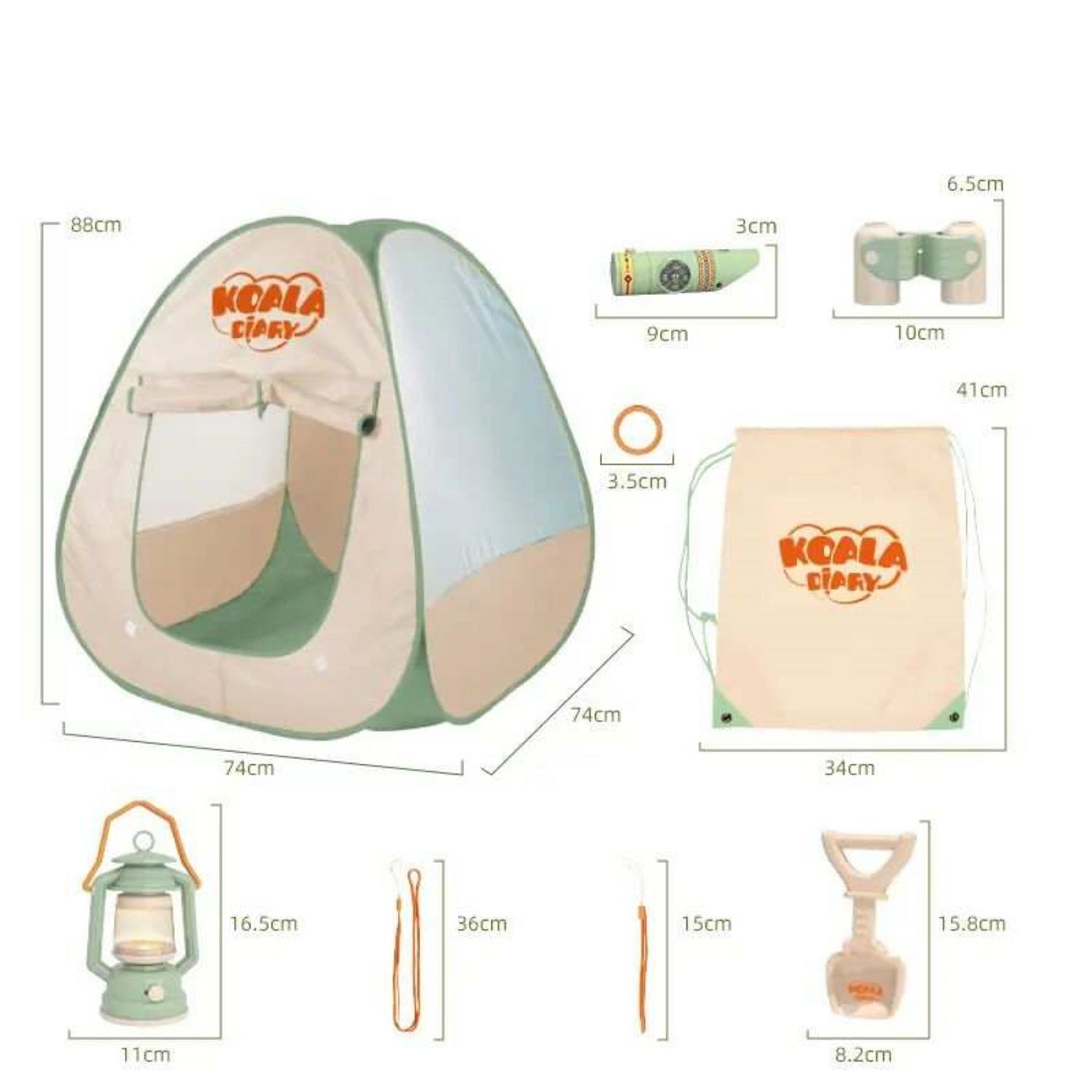 Juego de camping con carpa y accesorios