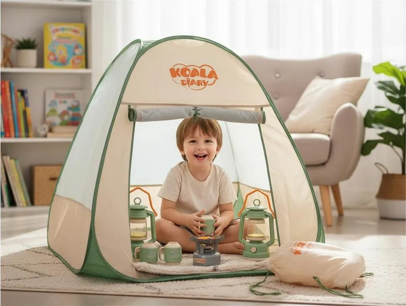 Juego de camping con carpa y accesorios