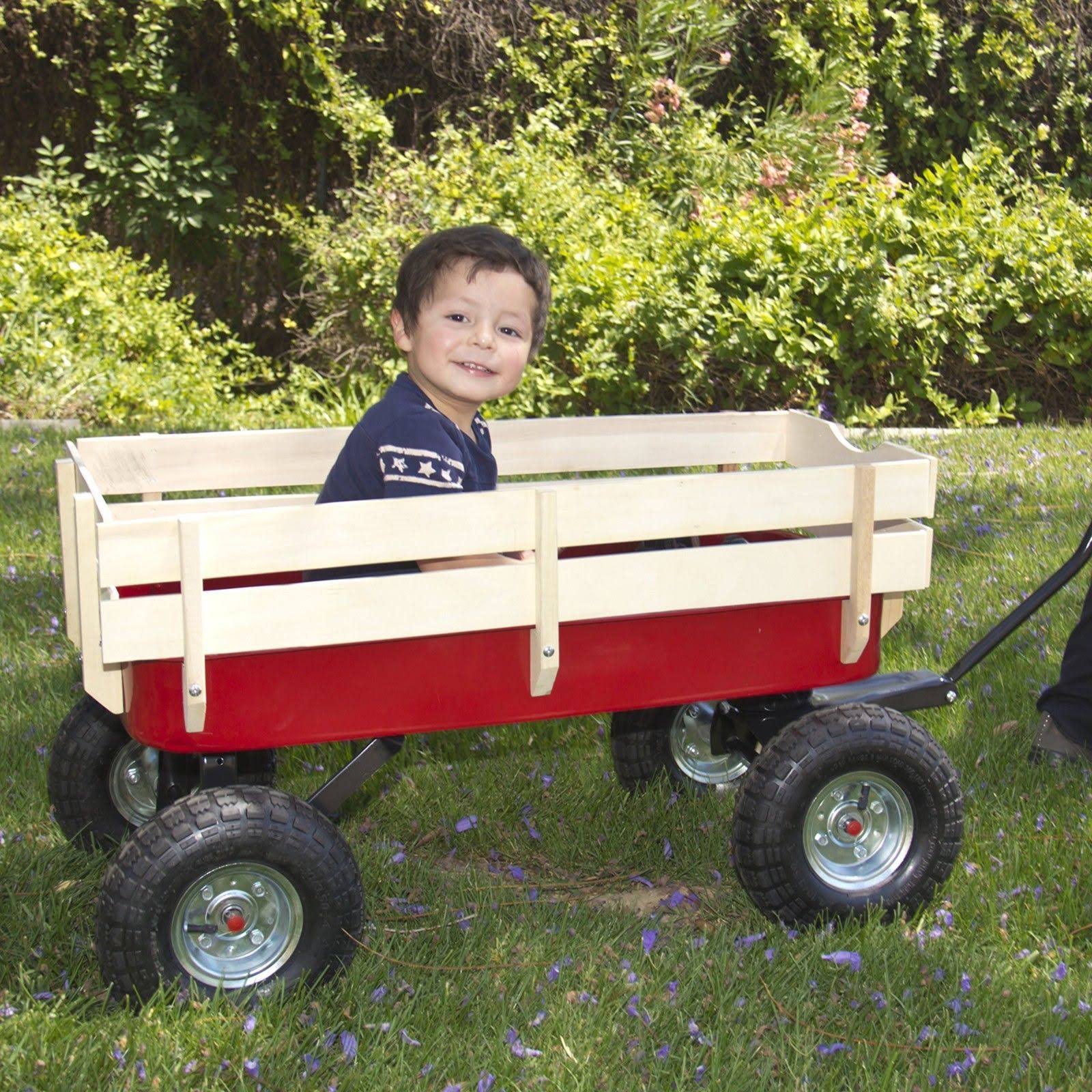 Carrito de madera y metal
