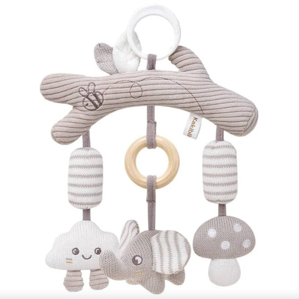Colgante tejido en tonos beige